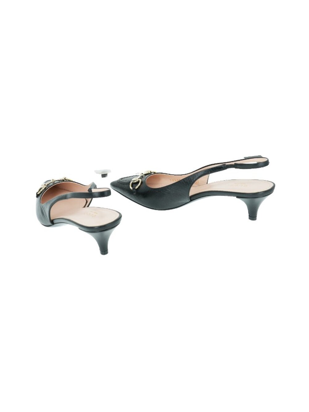 Gucci Erin Horsebit Leather Slingback Pumps - Picture 3 of 8